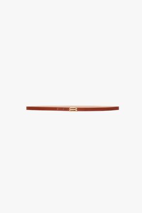 Victoria Beckham Micro Dorian Belt In Tan Leather 100CM