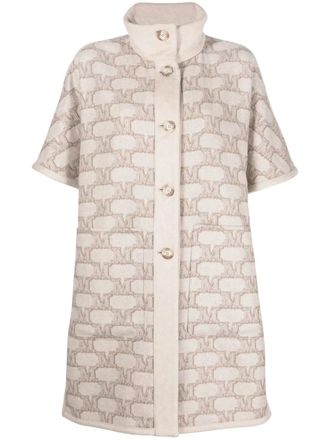 Max Mara Enica reversible monogram-pattern coat - women - Cashmere/Virgin Wool - OS - Neutrals