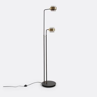 La Redoute Interieurs Vloerlamp met 2 armen, glas en metaal, Botello