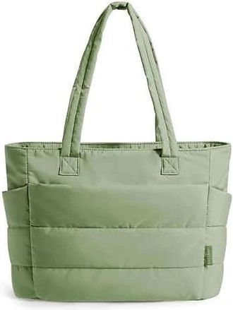 Generic Tote Bag for Women, Lightweight Quilted Puffer Work Tote with Zipper and Laptop Compartment, Large Puffy Travel Shoulder Handbag for School, Gym, and 