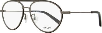 Bally Mens Pilot Eyeglasses BY5013H 008 Gunmetal/Black 57mm