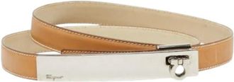 Ferragamo Pre-owned Standard Belt - female - Salvatore Ferragamo Pre-owned - Vintage Belts - Beige - ONE SIZE - Pre-owned