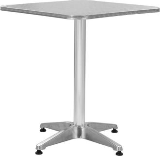 vidaXL Garden Table Silver 60x60x70 cm Aluminium vidaXL