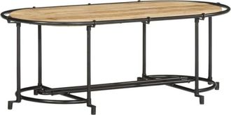 vidaXL Coffee Table 110x55x40 cm Solid Wood Rough Mango Vidaxl