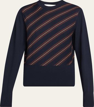 Dries Van Noten Tinku Striped Merino Wool Sweater
