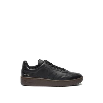 Veja Sneakers, male, Black, Size: 10 US V-90 O.t. Leather