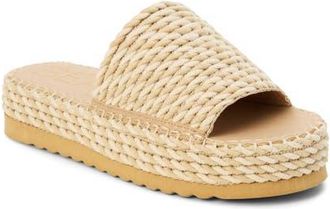 Matisse Footwear Del Mar Platform Slide Sandal in Natural Rope at Nordstrom, Size 10