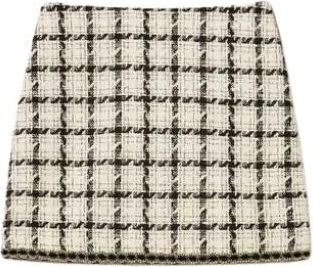 Twinset Boucl&eacute; Check Miniskirt - Dames - Korte rokken - Veelkleurig - M - Katoen - Rokken