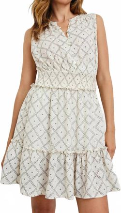 Rails Cindy Mini Dress In Ivory Zanzbar