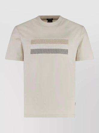 HUGO BOSS cotton jersey crew neck graphic t shirt
