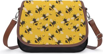 Generic Bumbleses Bee Crossbody Bags for Women Shoulder Messenger Bag Purse Handbags