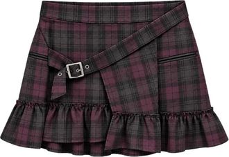 A Paper Kid Minigonna a balze in tartan - - Skirts - Donna - Multicolore - M