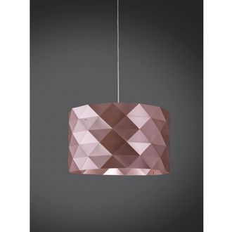 Linea Zero Suspensi&oacute;n 5 Luces Metal Rosa En Metal Cromado Cm. 40x25h