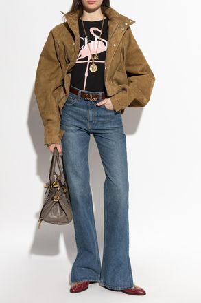 Chlo&eacute; T-shirt With Logo, Womens, Black