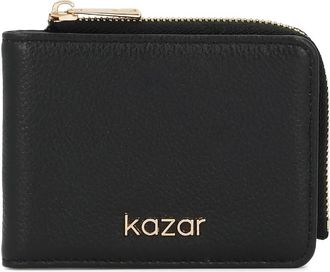 Kazar Praktische zwarte portemonnee - Dames - Portefeuilles - Zwart - ONE Size - Leer - Accessoires
