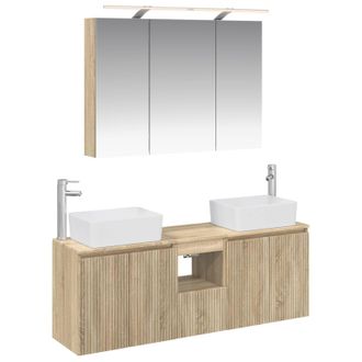 vidaXL Juego De Muebles De Ba&ntilde;o 4 Pcs Roble Sonoma Vidaxl