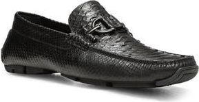 Donald J Pliner Dacio II Snakeskin Embossed Driving Loafer in Black at Nordstrom Rack, Size 8.5