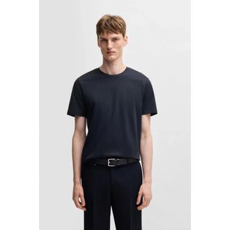 HUGO BOSS Tessler T-shirt - Heren - T-shirts - Blauw - S - Katoen - Tops