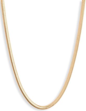 Nordstrom Herringbone Chain Necklace in Gold at Nordstrom