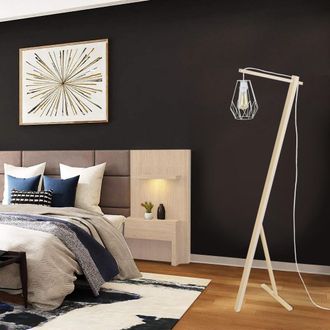 Tosel L&aacute;mpara para leer metal Alt.160cm natural Pantalla: blanco o