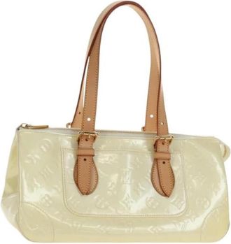 Louis Vuitton Pre-owned Patent Leather Hand Bag - Dames - Vintage Schoudertas - Beige - ONE Size - Leer - Vintage