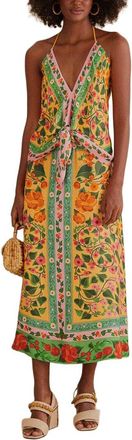 Farm Rio Farm Rio Heart Ivy Scarf Light Midi Skirt