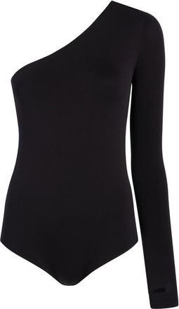 Commando Prima One Shoulder Single Long Sleeve Bodysuit in Black at Nordstrom