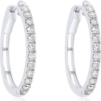Diana M. Jewels Fine Jewelry 14K 1.00 Ct. Tw. Diamond Hoops