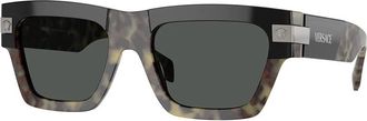 Versace Dark Grey Rectangular Mens Sunglasses VE4464 545687 55