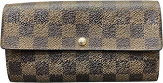 Louis Vuitton Damier Brown Long Wallet (Bi-Fold) (Pre-Owned)