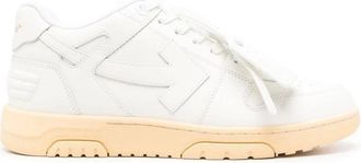 Off-white Sneakers, male, White, Size: 5 1/2 US White Leather Sneakers with Arrows Motif