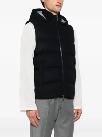 PESERICO Womens Hooded Quilted Vest Aw25 W