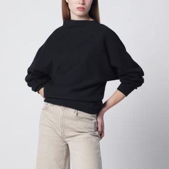 6397 Black draped sweatshirt