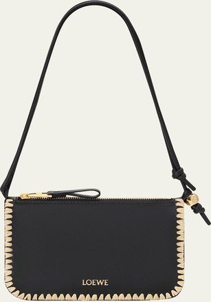 Loewe x Paulas Ibiza Rio Leather & Striped Raffia Shoulder Bag