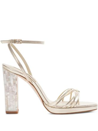 Freya Rose Bianca sandalen met blokhak - Goud