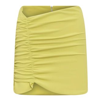 Nineminutes Short Skirts, female, Green, Size: XS Draped-Detailed Mini Skirt