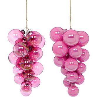 Mark Roberts Pearl Grape Cluster Ornament, Set of 6 in Light Pink at Nordstrom