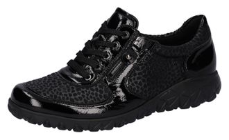 Waldl&auml;ufer Sneaker WALDL&Auml;UFER Havy-Soft, Damen, Gr. 5,5 (38,5), schwarz, Lackleder, Textil, Schuhe Sneaker, im Materialmix, H-Weite, Freizeitschuh, Halbschuh, Sc