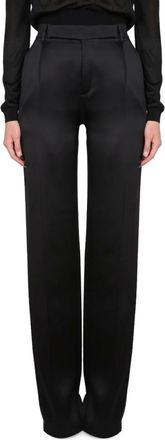 Saint Laurent Broeken, Dames, Zwart, L, Wide Broeken