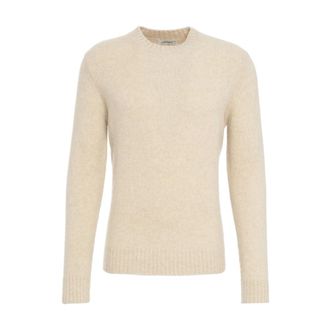 KANGRA Round-neck Knitwear, male, Beige, Size: 2XL Beige Knitwear Aw25 Sweater