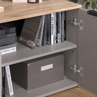 Vicco Aparador Wido, Gris, 80 X 50 Cm Con 2 Puertas, Vicco