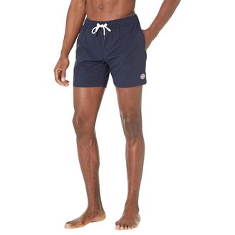 Serge Blanco Swim Trunks Mens Blue Pull On Drawstring Waist Swimwear KFC1218