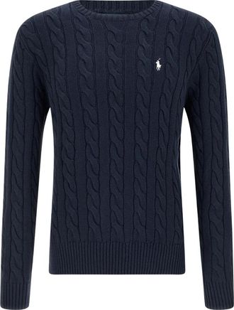Polo Ralph Lauren Katoenen trui - Heren - Ronde hals truien - Blauw - XL - Katoen - Truien & Vesten