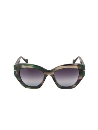 Ana Hickmann AH9522 Gradient Purple Lens Sunglasses - Green
