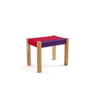 La Redoute Interieurs Kleine bank in massief teak en katoentouw, Keltan