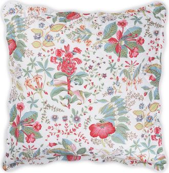 Matouk Pomegranate Quilted Euro Sham in Pink Coral at Nordstrom