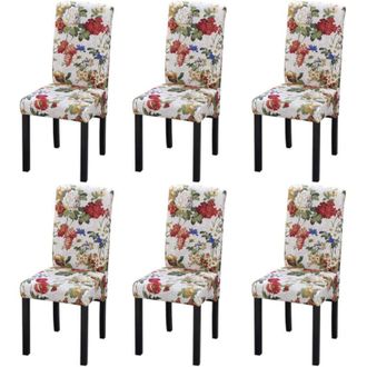 vidaXL Vidaxl - Sillas De Comedor 6 Uds Tela Multicolor