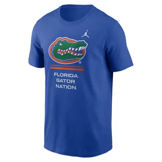 Nike Mens Florida Sideline Jordan Brand Dri-FIT College T-Shirt in Blue | 0JET4EVUFN-ZK0