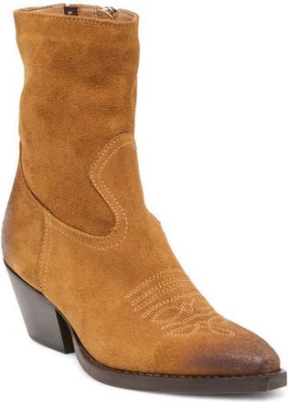 Dolce Vita Klyde Western Boot in Cognac Suede at Nordstrom, Size 9.5