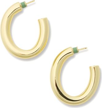 Machete Jewelry 1.5 Perfect Oval Hoops in Gold at Nordstrom